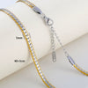 Wholesale Women's Geometric Stainless Steel Electroplated Snake Bone Chain Necklace Jewelry