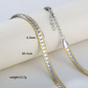 Wholesale Women's Geometric Stainless Steel Electroplated Snake Bone Chain Necklace Jewelry