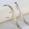 Wholesale Women's Geometric Stainless Steel Electroplated Snake Bone Chain Necklace Jewelry
