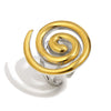 Wholesale Women's Geometric Stainless Steel Electroplated Spiral Interface Open Ring Light Luxury Hand Jewelry