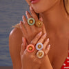 Wholesale Women's Geometric Stainless Steel Electroplated Starfish Ring