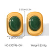 Wholesale Women's Geometric Stainless Steel Electroplated Stud Earrings Vintage Luxury Jewelry