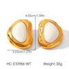 Wholesale Women's Geometric Stainless Steel Electroplated Stud Earrings Vintage Luxury Jewelry