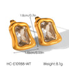 Wholesale Women's Geometric Stainless Steel Electroplated Stud Earrings Vintage Luxury Jewelry