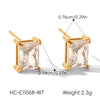 Wholesale Women's Geometric Stainless Steel Electroplated Stud Earrings