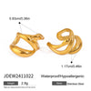 Wholesale Women's Geometric Stainless Steel Electroplated Three Layer Hollow High Level Ear Clip Earrings