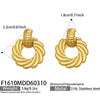 Wholesale Women's Geometric Stainless Steel Electroplated Threedimensional Spiral Twist Chic Earrings