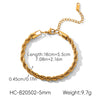 Wholesale Women's Geometric Stainless Steel Electroplated Twist Chain Necklace Jewelry