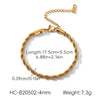 Wholesale Women's Geometric Stainless Steel Electroplated Twist Chain Necklace Jewelry