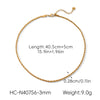 Wholesale Women's Geometric Stainless Steel Electroplated Twist Chain Necklace Jewelry
