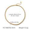 Wholesale Women's Geometric Stainless Steel Electroplated Twist Chain Necklace Jewelry