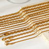 Wholesale Women's Geometric Stainless Steel Electroplated Twist Chain Necklace Jewelry