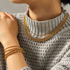 Wholesale Women's Geometric Stainless Steel Electroplated Twist Chain Necklace Jewelry