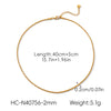 Wholesale Women's Geometric Stainless Steel Electroplated Twist Chain Necklace Jewelry