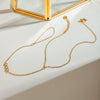 Wholesale Women's Geometric Stainless Steel Electroplated Zircon Anklet Jewelry In Ins Style