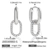 Wholesale Women's Geometric Stainless Steel Electroplated Zircon Buckle Earrings Classic Casual Style