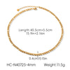 Wholesale Women's Geometric Stainless Steel Figaro Chain Necklace And Bracelet With Electroplating Light Luxury Style