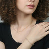 Wholesale Women's Geometric Stainless Steel Freshwater Pearl Electroplated Calendering Chain Bracelet And Necklace Jewelry