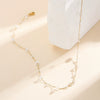 Wholesale Women's Geometric Stainless Steel Freshwater Pearl Electroplated Calendering Chain Bracelet And Necklace Jewelry