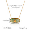 Wholesale Women's Geometric Stainless Steel Glued Shell Pendant Necklace With O Word Chain