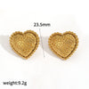 Wholesale Women's Geometric Stainless Steel Gold Electroplated Earrings Feminine And Fashionable