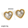 Wholesale Women's Geometric Stainless Steel Gold Electroplated Earrings Feminine And Fashionable