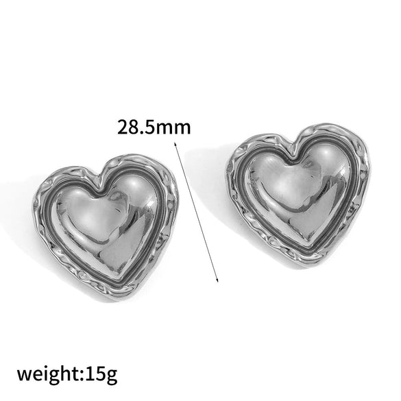 Wholesale Women's Geometric Stainless Steel Gold Electroplated Earrings Feminine And Fashionable