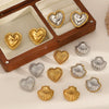 Wholesale Women's Geometric Stainless Steel Gold Electroplated Earrings Feminine And Fashionable