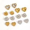 Wholesale Women's Geometric Stainless Steel Gold Electroplated Earrings Feminine And Fashionable