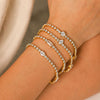 Wholesale Women's Geometric Stainless Steel Gold Plated Bracelet Jewelry