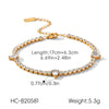 Wholesale Women's Geometric Stainless Steel Gold Plated Bracelet Jewelry