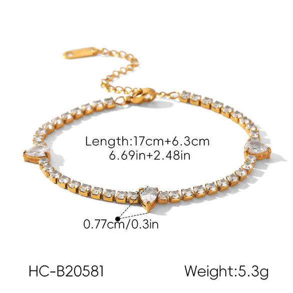 Wholesale Women's Geometric Stainless Steel Gold Plated Bracelet Jewelry