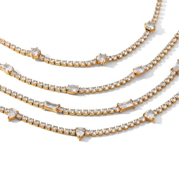 Wholesale Women's Geometric Stainless Steel Gold Plated Bracelet Jewelry