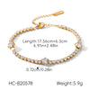 Wholesale Women's Geometric Stainless Steel Gold Plated Bracelet Jewelry