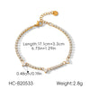 Wholesale Women's Geometric Stainless Steel Gold Plated Bracelet Jewelry