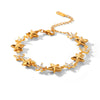 Wholesale Women's Geometric Stainless Steel Gold Plated Fivepointed Star Bracelet