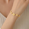 Wholesale Women's Geometric Stainless Steel Goldplated Bracelet