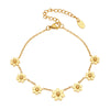 Wholesale Women's Geometric Stainless Steel Goldplated Bracelet