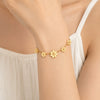 Wholesale Women's Geometric Stainless Steel Goldplated Bracelet