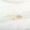 Wholesale Women's Geometric Stainless Steel Goldplated Diamond Earrings Highend Fashion Light Luxury Design
