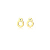 Wholesale Women's Geometric Stainless Steel Goldplated Diamond Earrings Highend Fashion Light Luxury Design