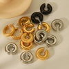 Wholesale Women's Geometric Stainless Steel Goldplated Ear Clip Without Ear Hole