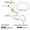 Wholesale Women's Geometric Stainless Steel Goldplated Inlaid Artificial Gemstones Semiprecious Stones Necklace