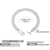 Wholesale Women's Geometric Stainless Steel Goldplated Zirconinlaid Chain Bracelet With Unique Lock Design
