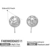 Wholesale Women's Geometric Stainless Steel Hammered Pattern 18K Gold Plated Earrings