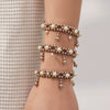 Wholesale Women's Geometric Stainless Steel Handmade Beaded Bracelet With Gourd Pendant