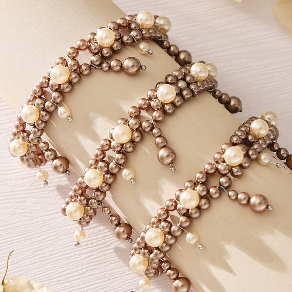 Wholesale Women's Geometric Stainless Steel Handmade Beaded Bracelet With Gourd Pendant