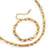 Wholesale Women's Geometric Stainless Steel Handmade Electroplated Chain Necklace