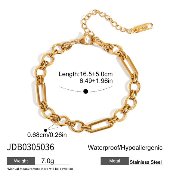 Wholesale Women's Geometric Stainless Steel Handmade Electroplated Chain Necklace