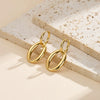 Wholesale Women's Geometric Stainless Steel Hoop Earrings With Vacuum Real Gold Plating In Pvd Furnace